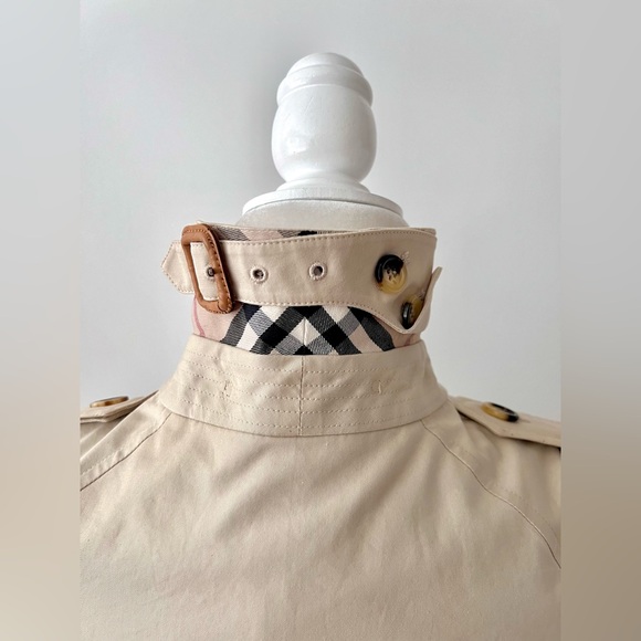 BURBERRY LONDON | Double Breasted Belted Long Trench Coat Stone Light Beige US 6 - Picture 13 of 17